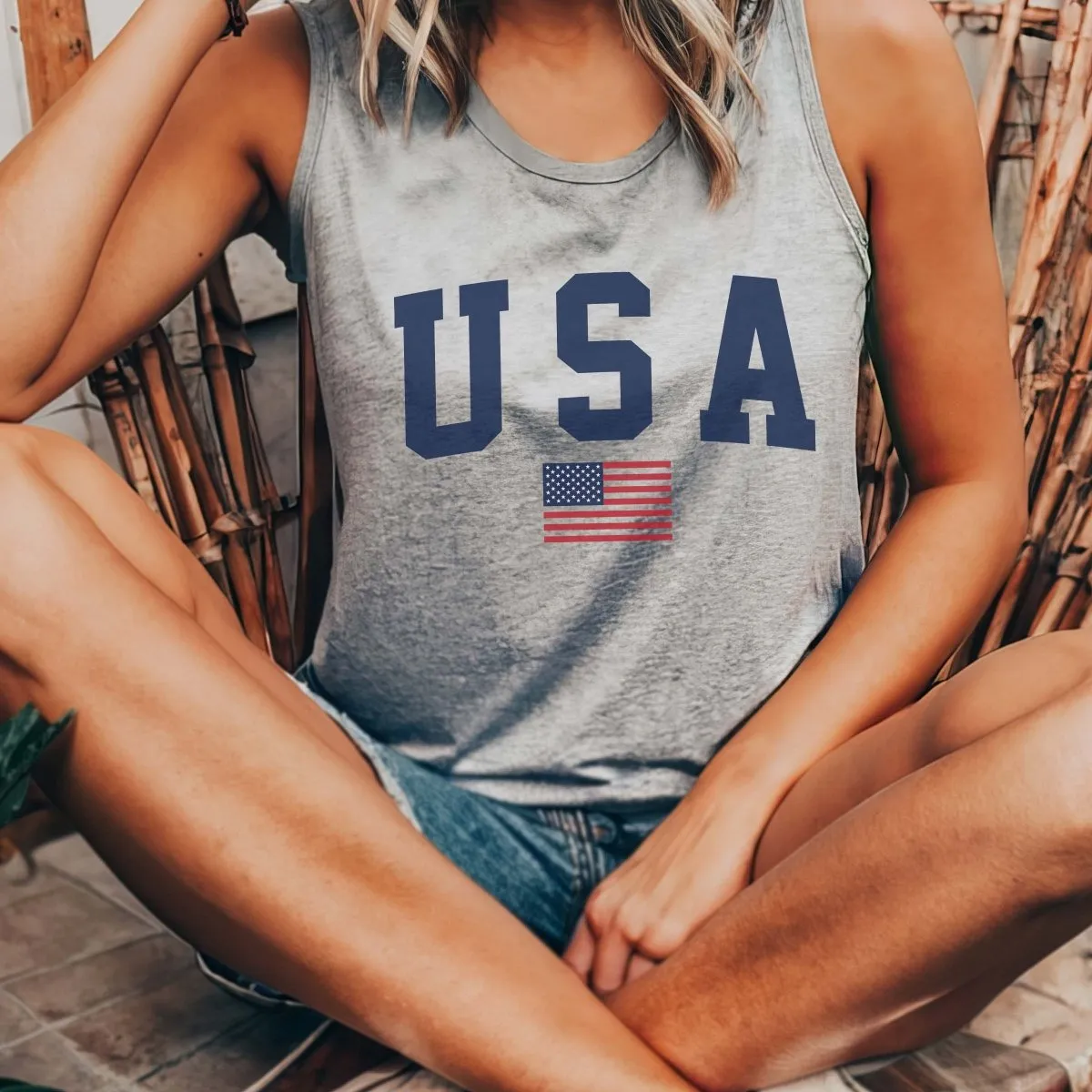 USA Flag Bella Flowy Tank