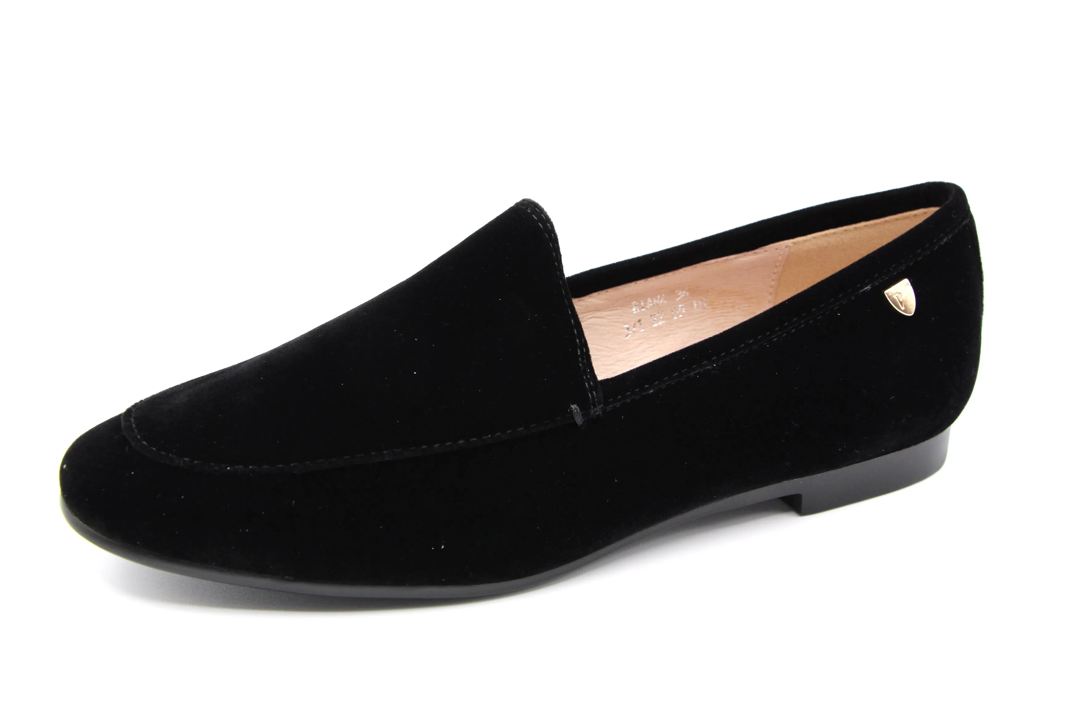 Venettini  Black Velvet Slip On Rian4