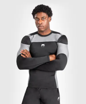 Venum Tempest Men's Long Sleeve Rashguard - Black/Grey