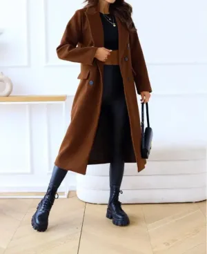 Women's Elegant Fitted Long Trenchcoat | Ideal for Autumn/Winter