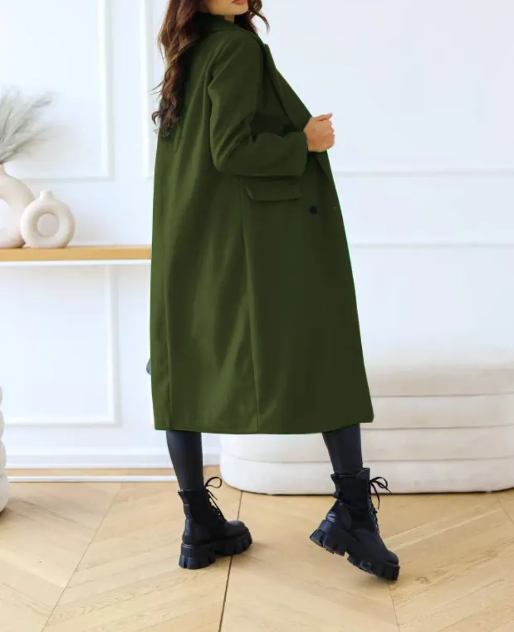 Women's Elegant Fitted Long Trenchcoat | Ideal for Autumn/Winter