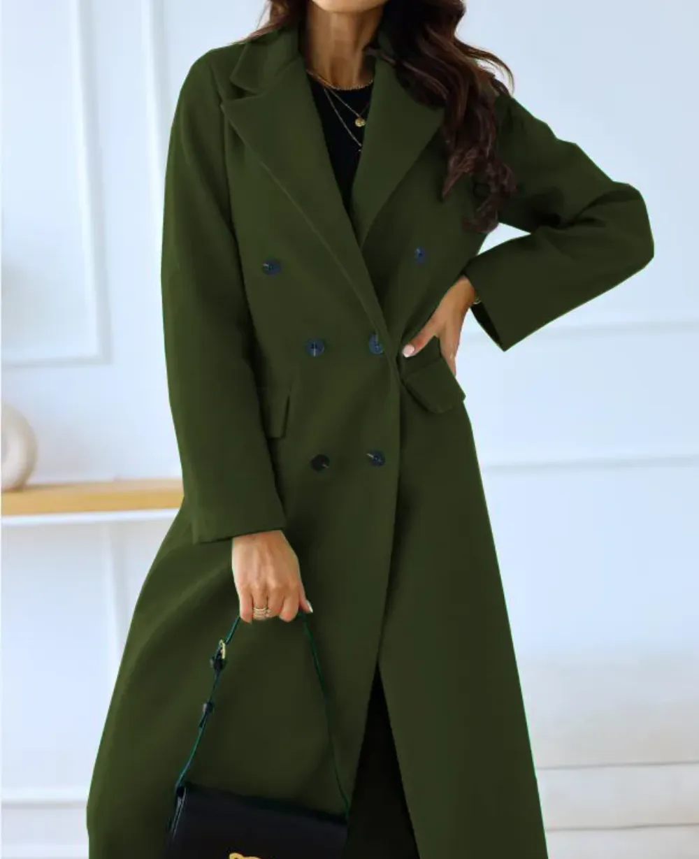 Women's Elegant Fitted Long Trenchcoat | Ideal for Autumn/Winter