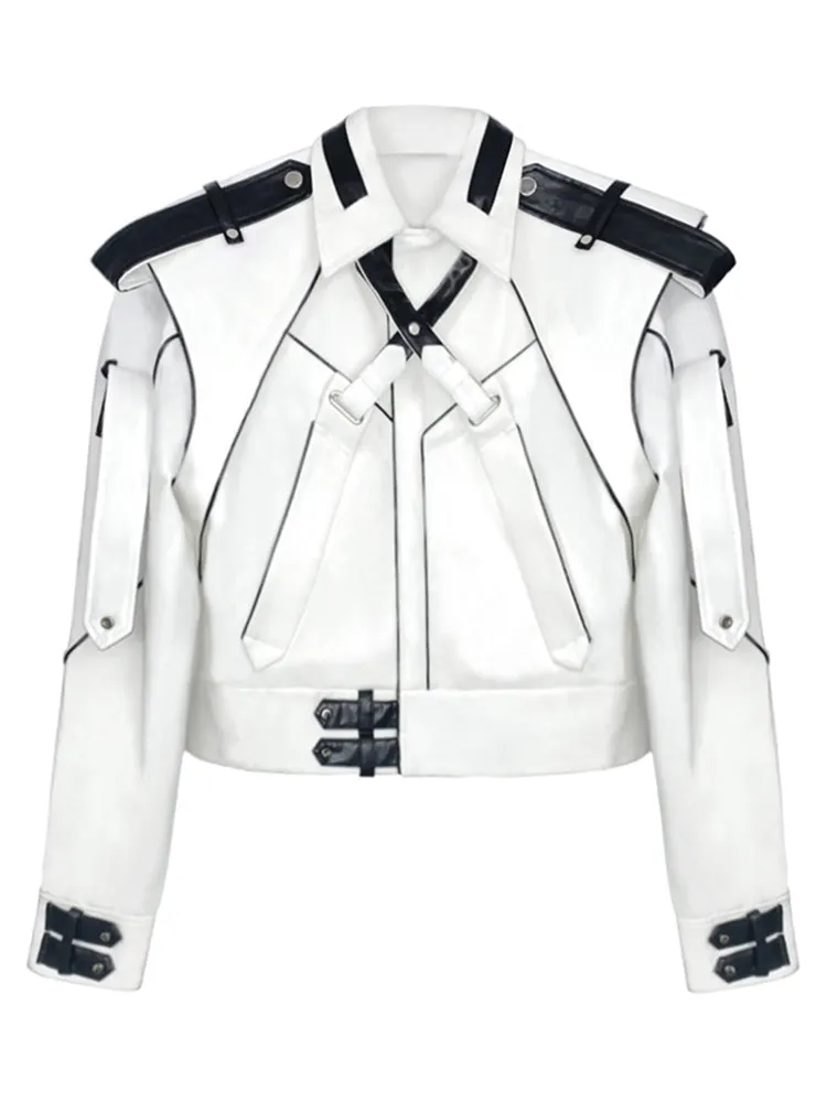 X Warrior Short Patchwork Leather Jackets