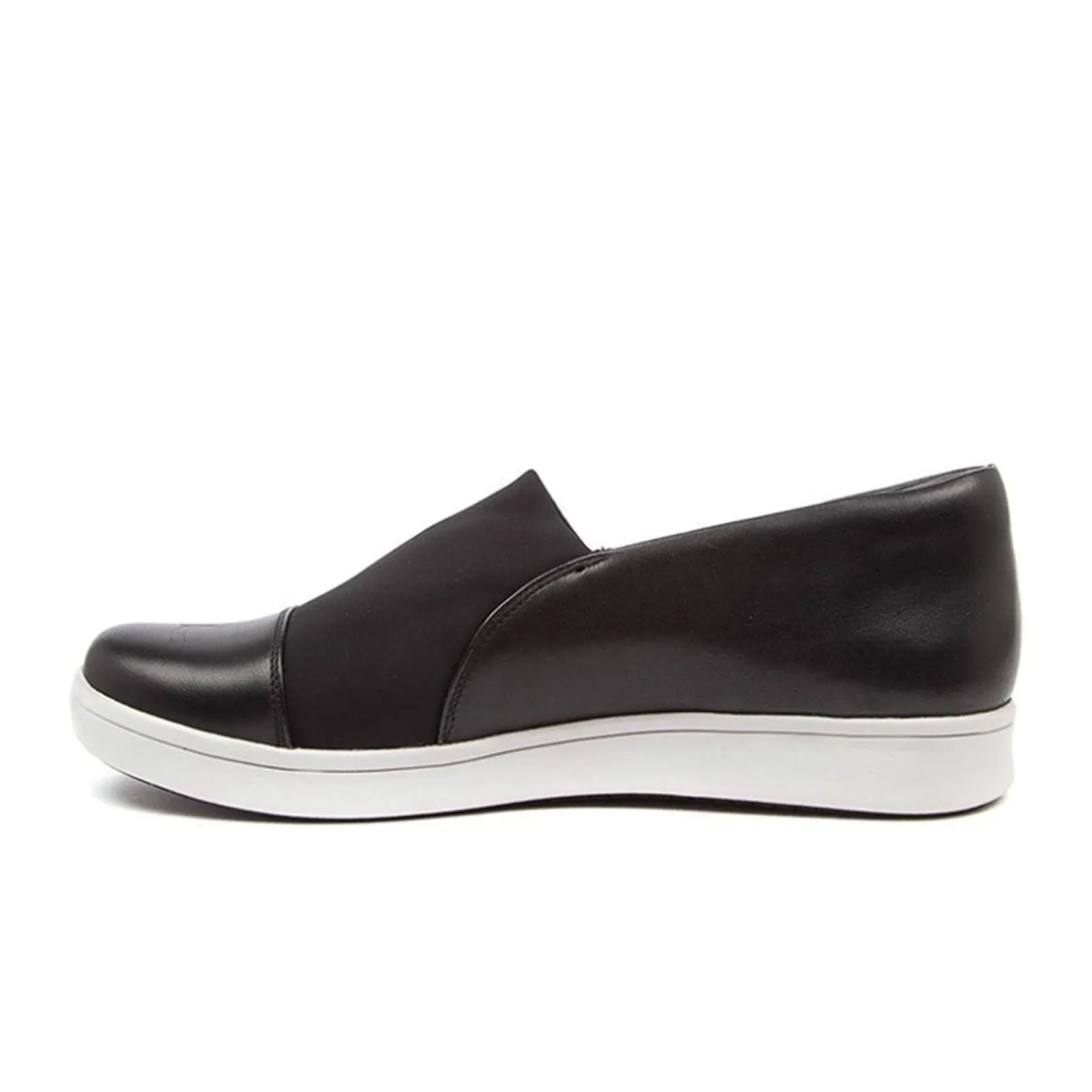 Ziera Duke Slip On (Women) - Black Leather/Neoprene